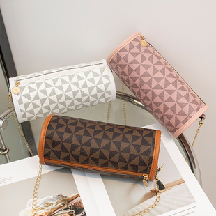 新款印花女士包2024ladies bag厂家女包潮流个性圆筒包斜挎包