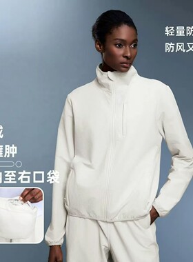 新款户外轻量防水运动长袖薄绒保暖立领防风休闲外套女秋季D25166