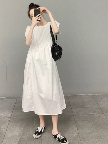 Летняя летняя одежда, белое тонкое платье, юбка, премиум класс