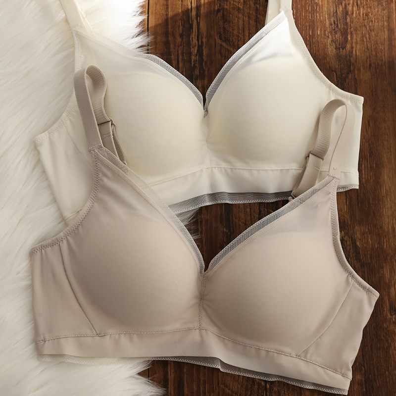 日本100%真丝文胸聚拢下垂收副