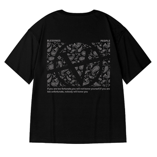 高街短袖t恤大码男装纯棉宽松欧美夏季oversize美式上衣服ins潮牌