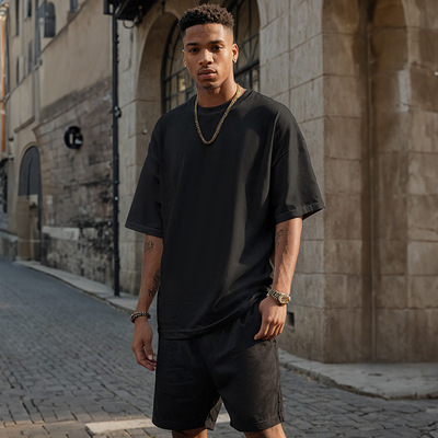 五分袖潮流大码青少年