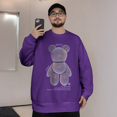 摩严美式创意小熊长袖卫衣