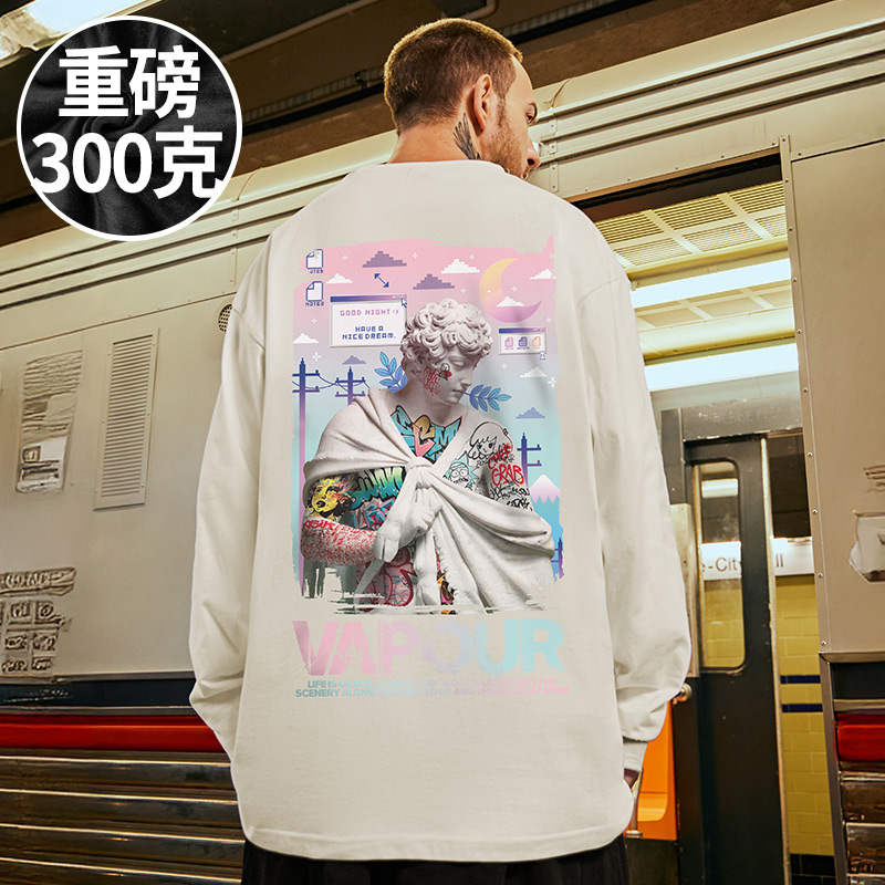 长袖潮流风大码宽松休闲