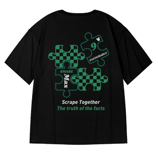 2025重磅潮牌宽松T恤美式短袖半袖纯棉国潮胖子大码男装夏季男潮