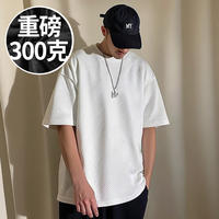 2026 New American Waffle Men's heavyweight T-shirt for overweight, short sleeve, overweight and plus-size men's half-sleeved summer thumbnail 5