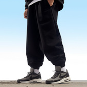卫裤 2025春夏季 子潮流宽松百搭工装 大码 薄款 休闲针织运动束脚男裤