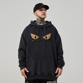 卫衣男连帽纯棉水洗做旧高街加绒秋冬款 2026重磅美式 复古嘻哈大码