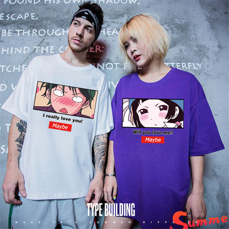 不一样的情侣装大码短袖夏装宽松T恤男潮卡通半袖小众设计感体恤在类目 男装, T恤中 - 来自Buy2taobao.com提供专业的淘宝代购服务