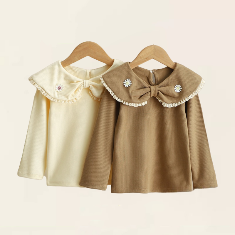 【2折专区】折扣店撤柜|亲子装中小童秋冬打底长袖娃娃领宽松上衣