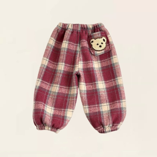 【2折专区】品牌折扣店撤柜清仓中大童秋冬长裤加绒加厚格格裤子