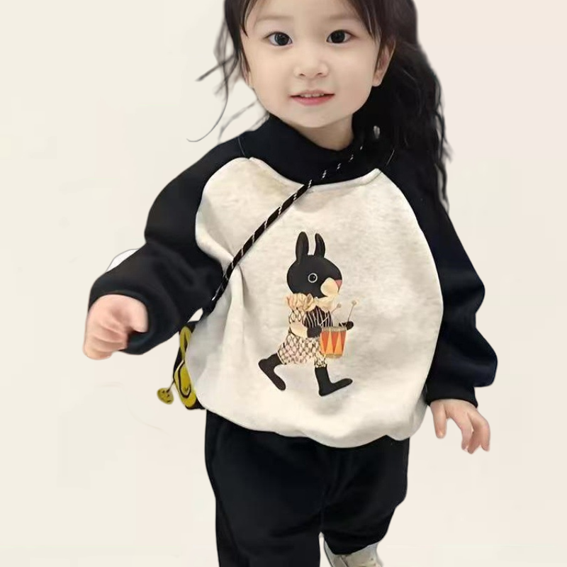 【2折专区】折扣店撤柜|亲子装中大童秋冬卡通保暖卫衣卫裤两件套