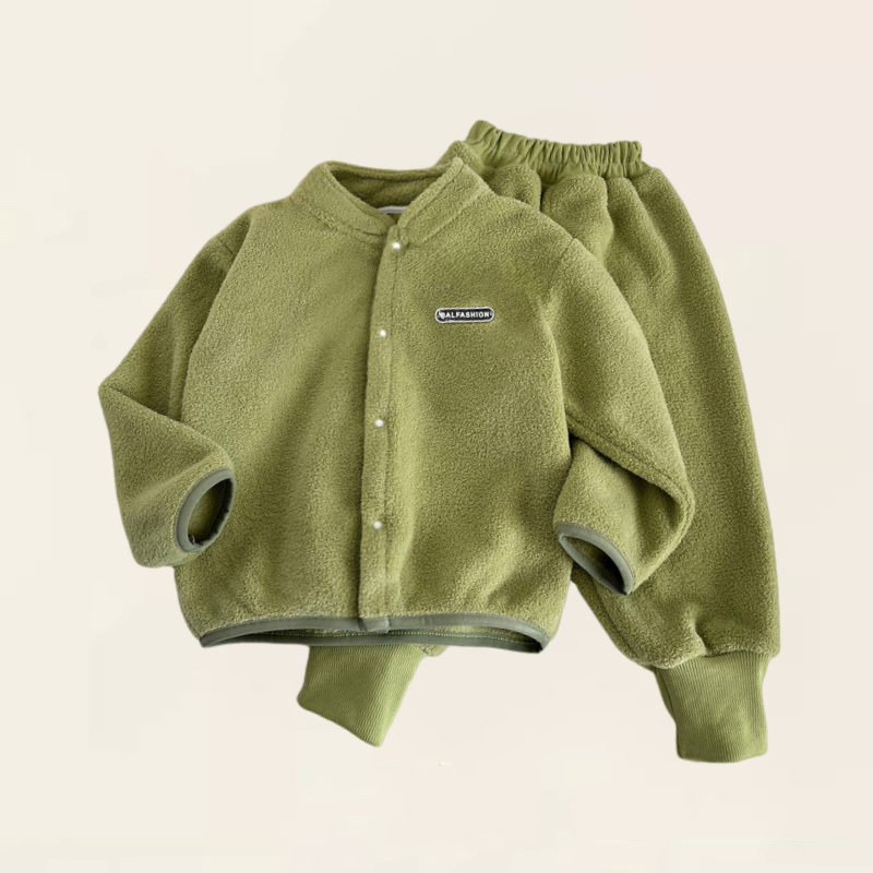 2折品牌特价清仓撤柜中大童秋冬立领双面绒毛毛衣套装加厚外套