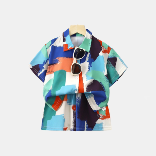 【2折专区】折扣店撤柜|亲子装中大童夏休闲短袖短裤港风衬衫套装