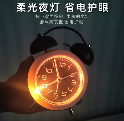 알람 시계는 어린이를위한 큰 볼륨으로 학생들을 강력하게 깨 웁니다. 소년과 소녀 침대 옆 작은 알람 시계 침실 야간 조명 자동 알람 시계