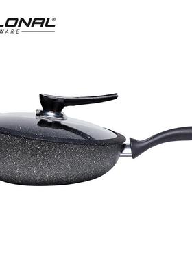 意大利FLONAL（尊享版）白金火山岩PLUS不粘28cm回飞炒锅
