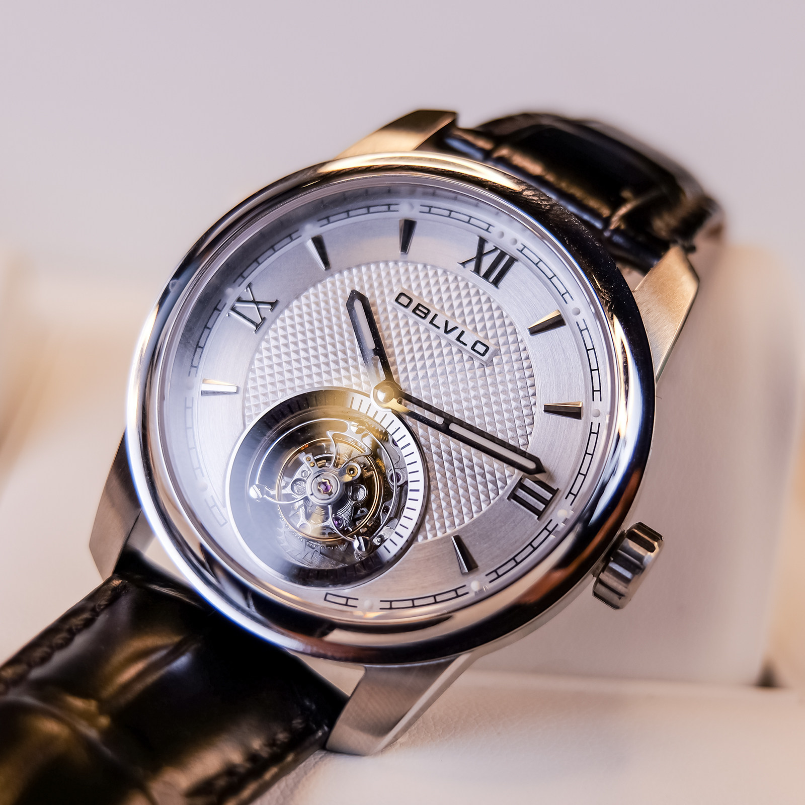 oblvlo欧宝罗同轴陀飞轮全自动机械表原装进口机芯男表高性价比