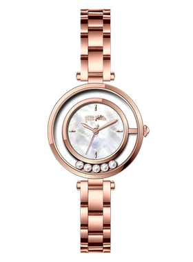 FolliFollie芙丽芙丽轻奢镶钻腕表夜光进口石英满钻防水手表女