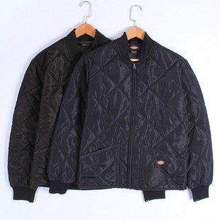 外贸美单男士 菱形棉衣棉袄 秋冬加肥加大绗棉棒球棉服外套潮牌短款
