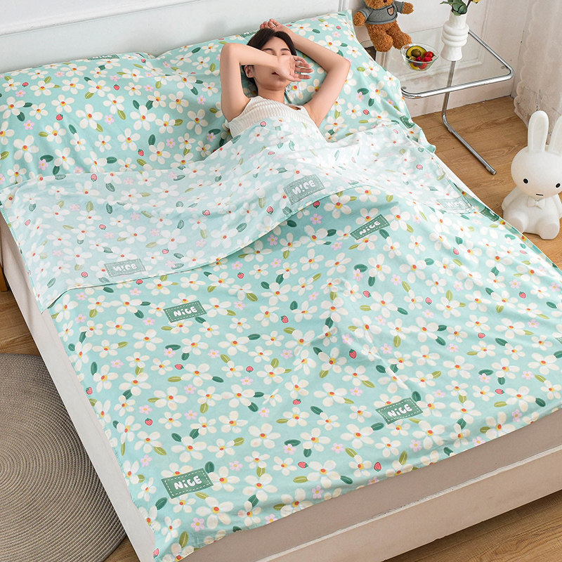 纯棉旅行隔脏睡袋便携式酒店宾馆成人卫生内胆全棉一体式床单被套,床上用品,睡袋,淘宝优惠券,粉丝福利购,淘宝优惠卷