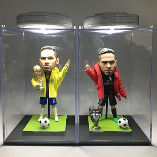 巴黎内马尔公仔姆巴佩手办人偶摆件足球周边模型球迷用品生日礼物