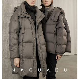 御寒高端95白鹅绒羽绒服女中长款宽松显瘦2023冬季加厚保暖面包服