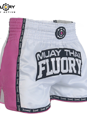 FLUORY火垒玫瑰泰拳短裤散打搏击格斗训练比赛儿童成人拳裤2025新