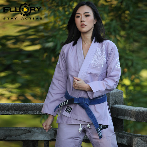 FLUORY火垒巴西柔术服BJJ GI柔道服专业成人女玫瑰与蛇柔术道服