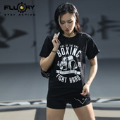 FLUORY火垒拳击短袖 棉恤成人 运动休闲半袖 T恤修身 泰拳搏击男士