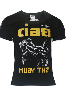 FLUORY火垒印花短袖T恤 纯棉舒适修身泰拳格斗搏击成人运动T恤