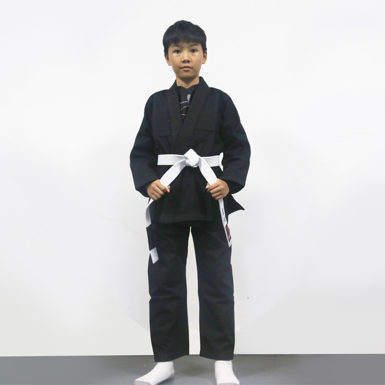 SUNRISE空白巴西柔术服儿童光板柔术道服黑白蓝三色BJJ专业训练