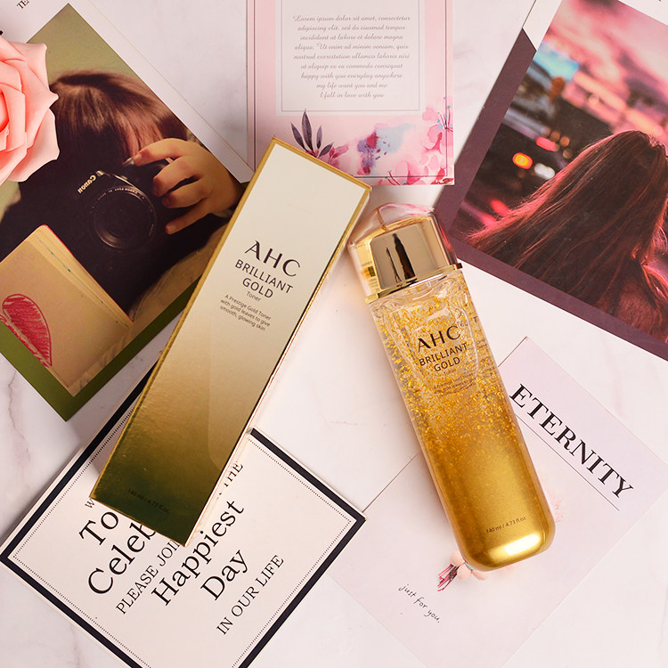 韩国ahc玻尿酸黄金水24k蜗牛原液保湿爽肤水140ml提亮滋润化妆水