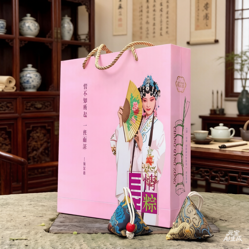 遂昌长粽牡丹亭长情粽礼盒1200克盒4粽4味经典款礼盒咸甜口味搭配