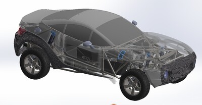 Rally Fighter跑车越野车3D图纸 SOLIDWOKRS设计 IGS 拉力战斗机