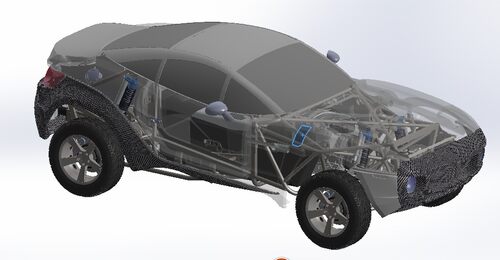 Rally Fighter跑车越野车3D图纸 SOLIDWOKRS设计 IGS 拉力战斗机