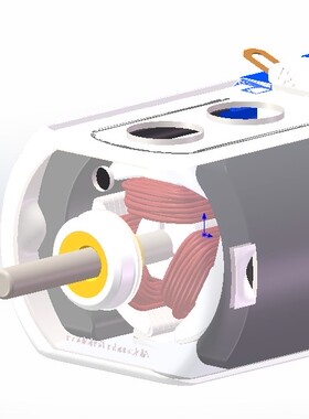 Mabuchi FA-130电机3D图纸 solidworks2015设计 STEP格式