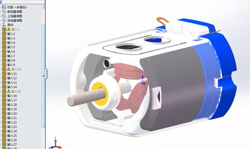 Mabuchi FA-130电机3D图纸 solidworks2015设计 STEP格式