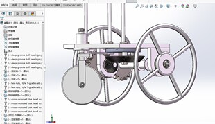 8字形无碳小车（凸轮实现）三维建模图纸 solidworks设计