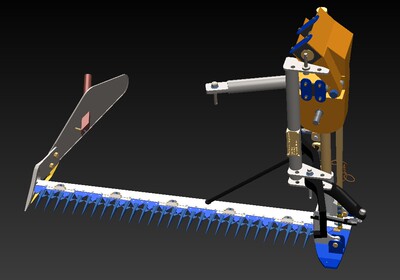 侧挂式割草机模型3D图纸 Solidworks设计