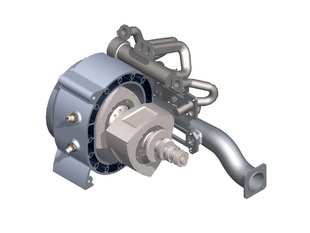 带管道的汪克尔转子发动机图纸 stp igs格式 汽车Wankel引擎模型