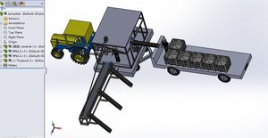 西瓜甜瓜收获机设计图纸 SolidWorks建模附STL格式农业机械设计