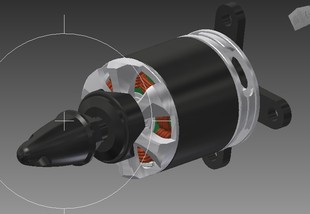 Tiger Motor MT2216 多旋翼外转子无刷电机3D图纸 Inventor设计