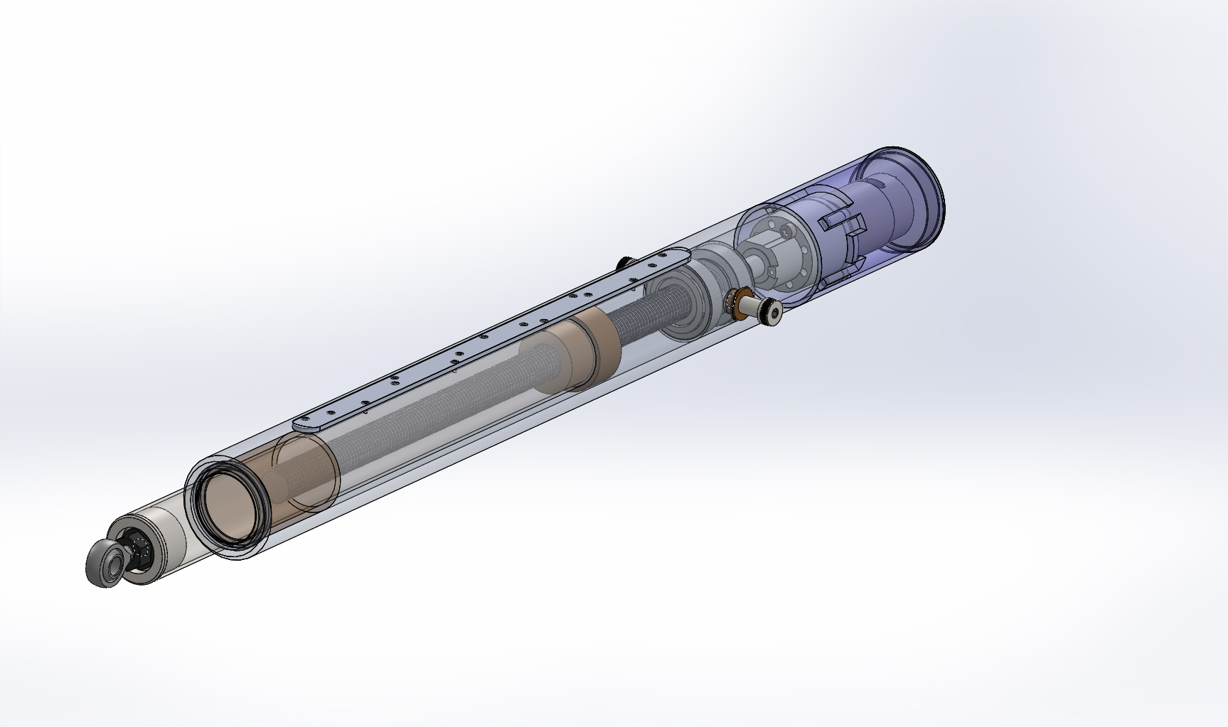 18vdc重型电动推杆3D设计图纸 STEP格式 Linear Actuator