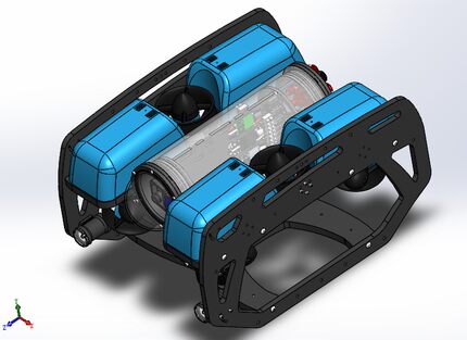 BlueROV2水下机器人精细三维建模图纸 solidworks设计 附IGS STEP
