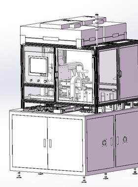 电子产品全自动贴膜机3D模型 Solidworks设计