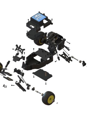 Team Losi Micro T 1/36遥控模型车3D图纸 SolidWorks设计 RC卡车