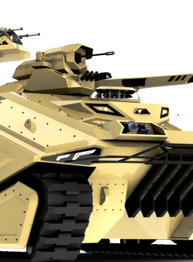 Bizon SS FAM-01坦克装甲车模型3D图纸 igs格式