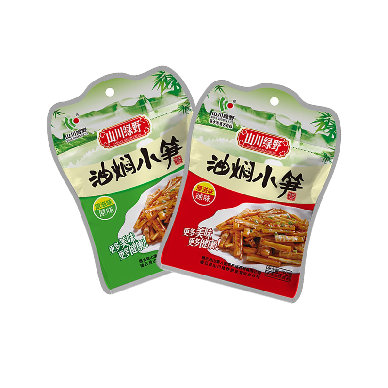 丽水山耕缙云山川绿野油焖小笋原味辣味即食袋装笋小吃零食土特产