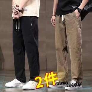 夏季 薄款 子男款 裤 运动休闲纯棉裤 男士 2025新款 工装 宽松直筒阔腿裤
