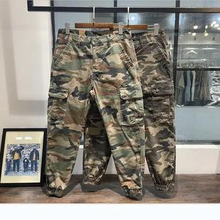 男迷彩裤 裤 新款 休闲束脚裤 子 春秋款 纯棉舒适大口袋小宽松长裤 工装